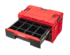 Zestaw szuflad na platformie kołowej Qbrick System ONE 2.0 WORKSHOP DRAWERS SET nr 7 RED Ultra HD Custom