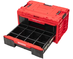 Zestaw szuflad na platformie kołowej Qbrick System ONE 2.0 WORKSHOP DRAWERS SET nr 7 RED Ultra HD Custom