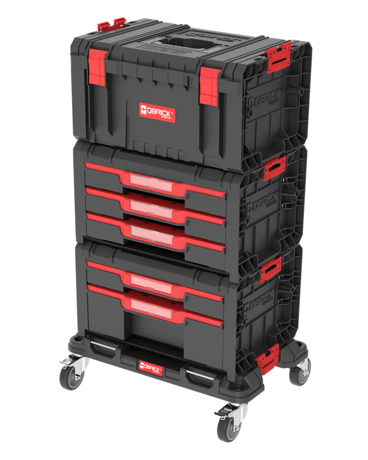 Zestaw szuflad na platformie kołowej Qbrick System PRO DRAWER Workshop SET 2