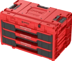 Zestaw szuflad na platformie kołowej Qbrick System ONE 2.0 WORKSHOP DRAWERS SET nr 5 RED Ultra HD Custom