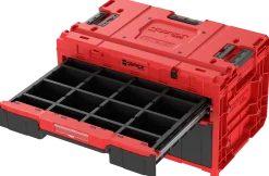 Zestaw szuflad na platformie kołowej Qbrick System ONE 2.0 WORKSHOP DRAWERS SET nr 5 RED Ultra HD Custom