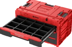 Zestaw szuflad na platformie kołowej Qbrick System ONE 2.0 WORKSHOP DRAWERS SET nr 5 RED Ultra HD Custom