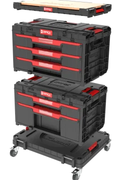 Zestaw szuflad na platformie kołowej Qbrick System ONE 2.0 WORKSHOP DRAWERS SET nr 4