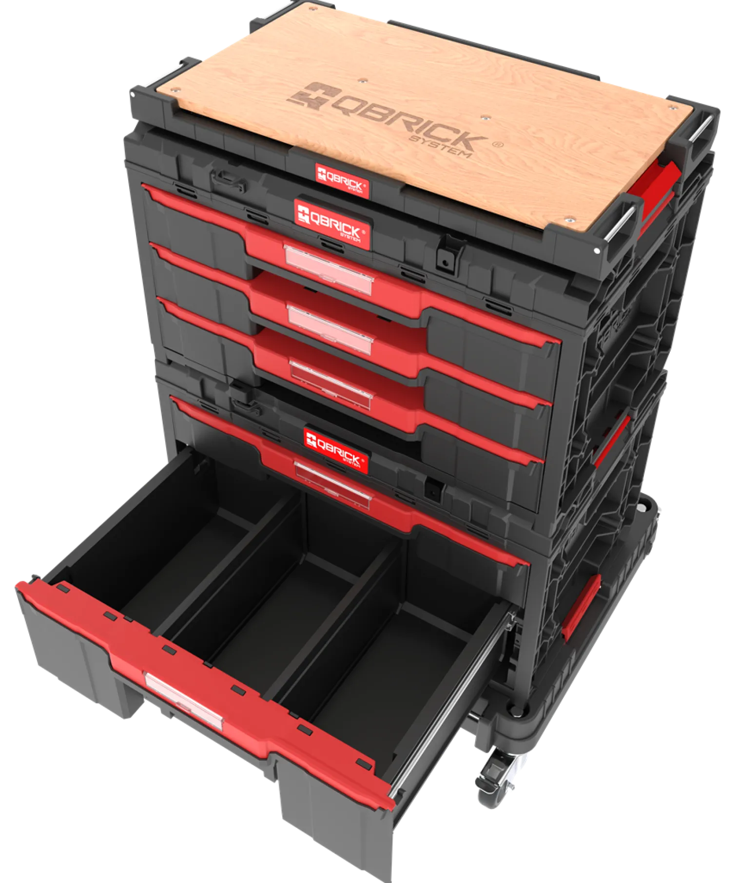 Zestaw szuflad na platformie kołowej Qbrick System ONE 2.0 WORKSHOP DRAWERS SET nr 4
