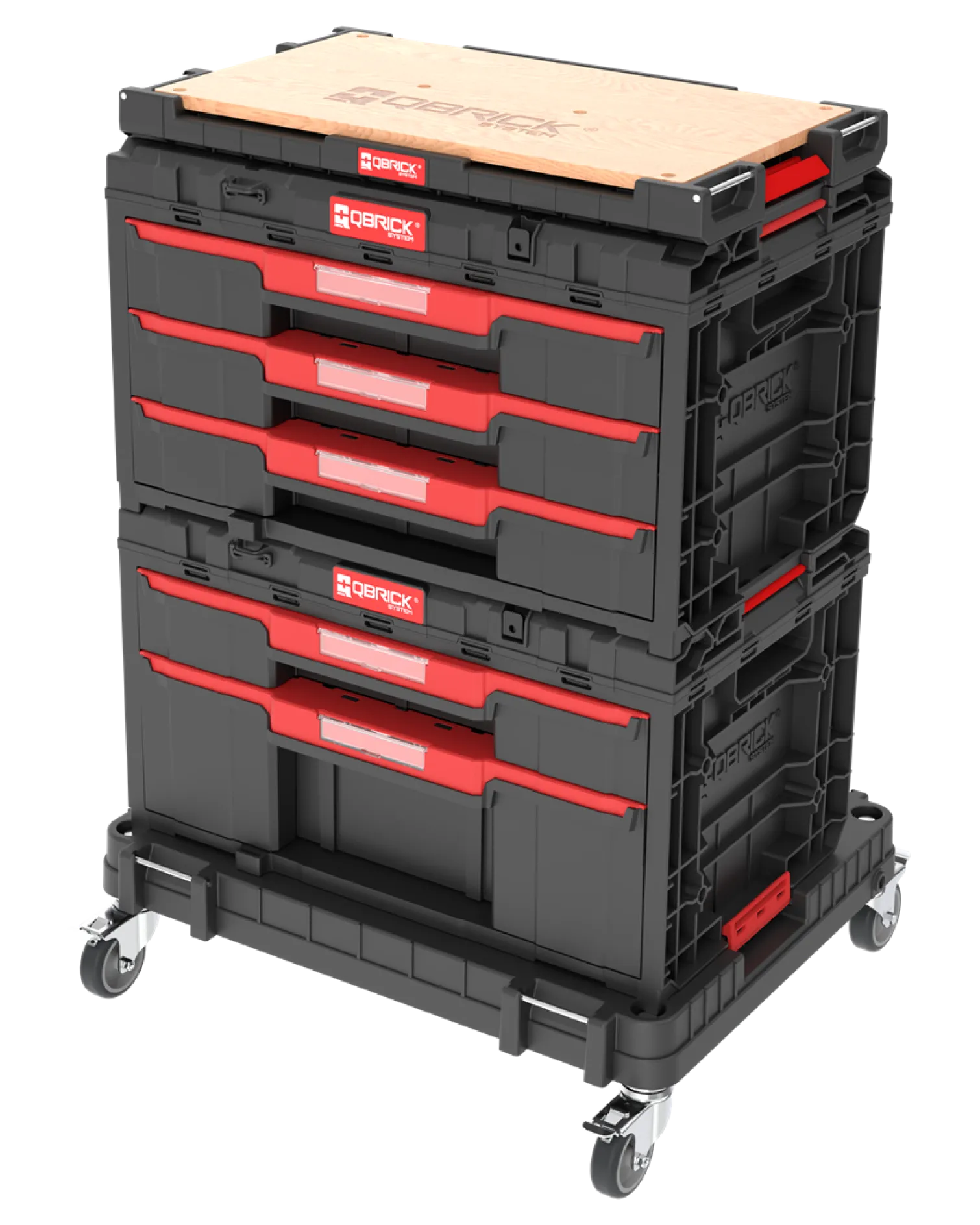 Zestaw szuflad na platformie kołowej Qbrick System ONE 2.0 WORKSHOP DRAWERS SET nr 4