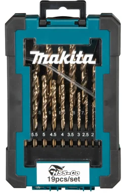Zestaw wierteł do metalu HSS-Co 19szt. Makita D-67561