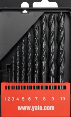 Zestaw wierteł do metalu hss 10 sztuk 1 - 10 mm Yato YT-4461