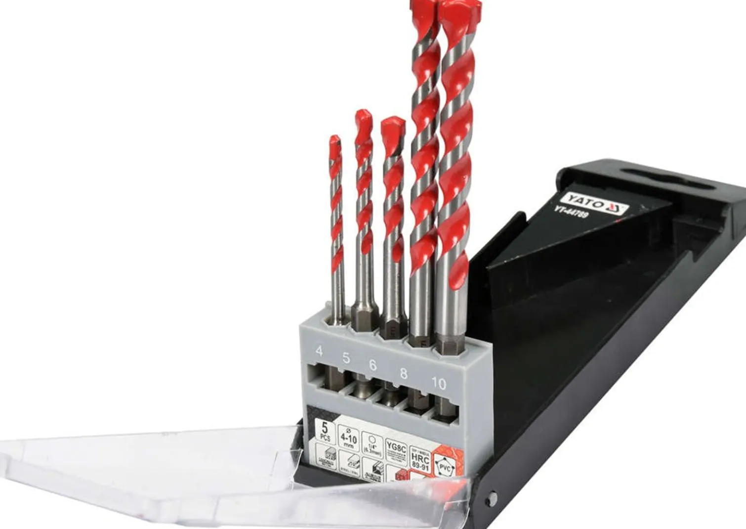 Zestaw wierteł uniwersalnych 4-10mm 5szt. Yato YT-44789