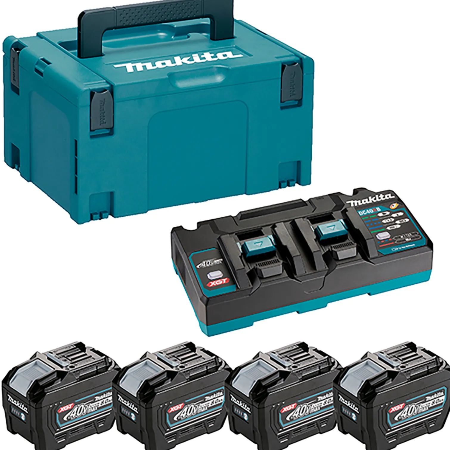 Zestaw zasilający Makita XGT 4xBL4080F+DC40RB