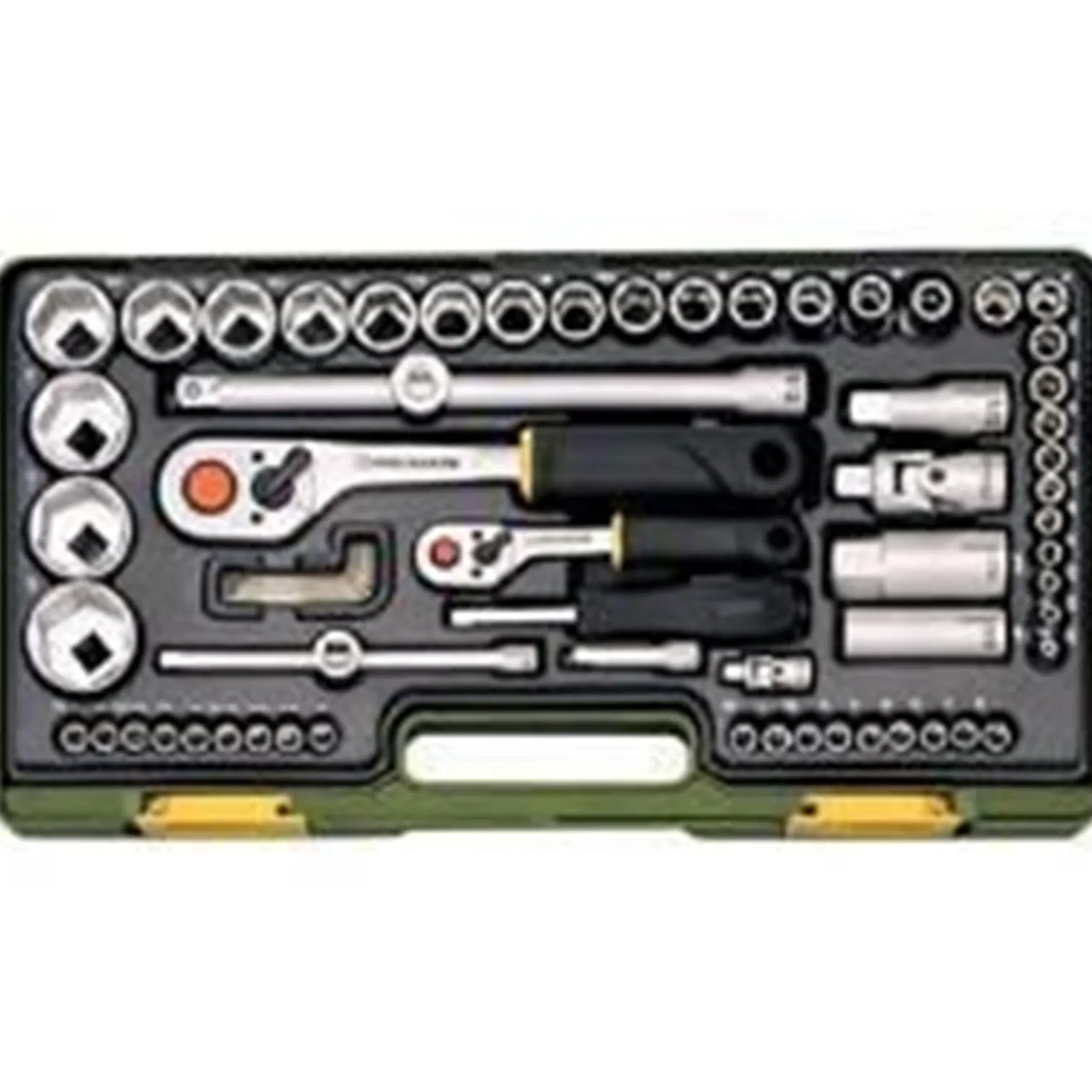 Zestaw z grzechotkami 1/4" i 1/2" z nasadkami calowymi 65 części Proxxon PR23294