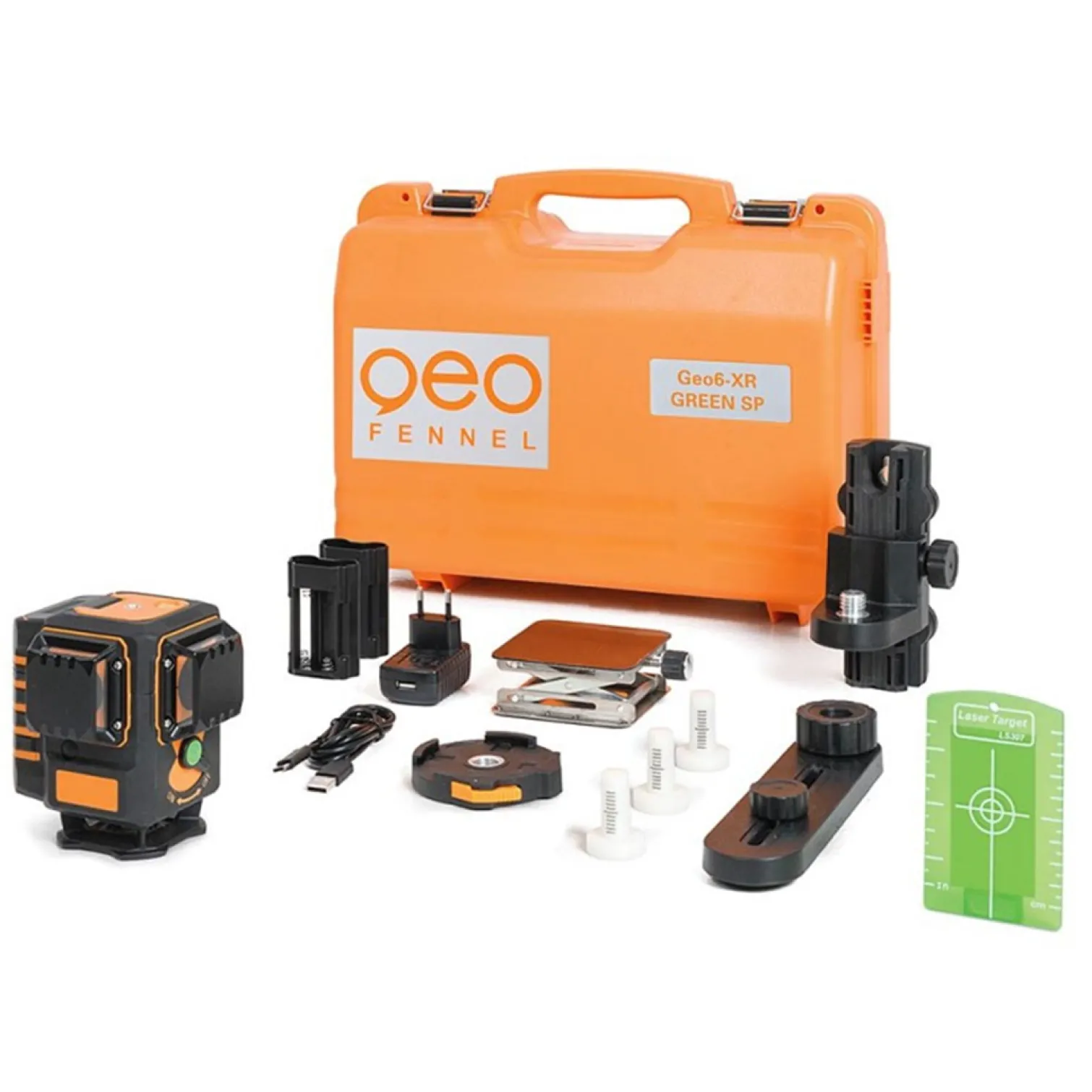 Zielony laser krzyżowy płaszczyznowy 3x360° Geo-Fennel Geo6-XR GREEN SP Li-Ion