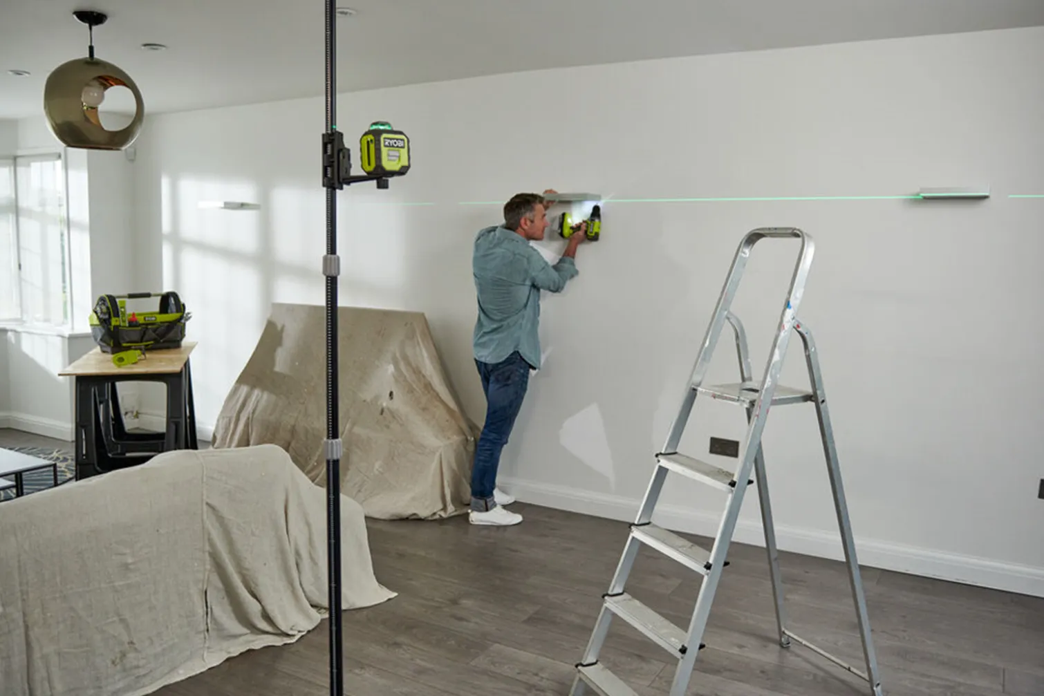 Zielony laser liniowy Ryobi RB360GLL-K