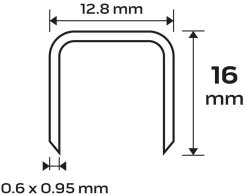 Zszywki galwanizowane do 14-572, GA21, Typ 80 (380), 16mm, 4000 Neo 14-615