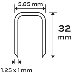 Zszywki galwanizowane GA18, Typ 90 (4K), 32mm, 4000 Neo 14-628
