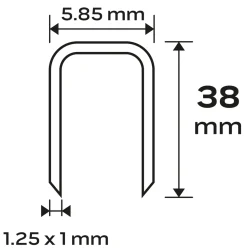 Zszywki galwanizowane GA18, Typ 90 (4K), 38mm, 4000 Neo 14-630